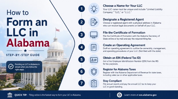 Step 1: Choose and Reserve Your LLC Name in Alabama