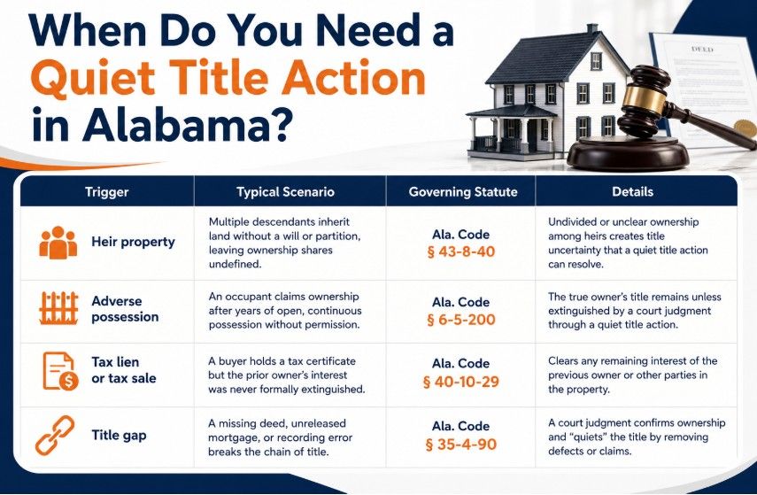 When Do You Need a Quiet Title Action in Alabama?
