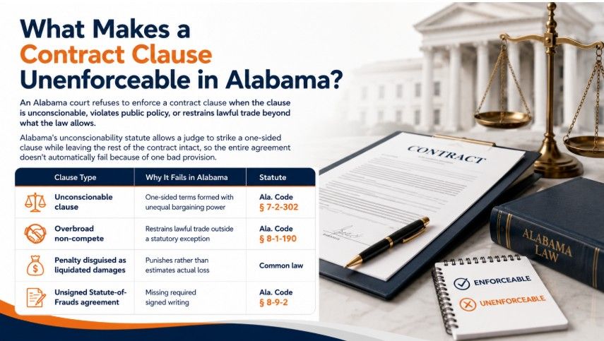 What Makes a Contract Clause Unenforceable in Alabama?