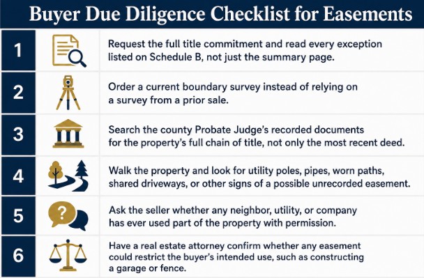 Buyer Due Diligence Checklist for Easements